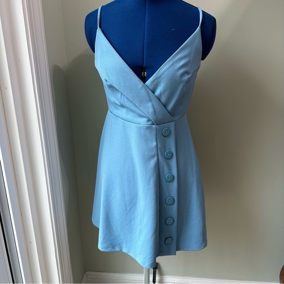 Silence + Noise Button-Down Surplice Mini Dress - Picture 4 of 5